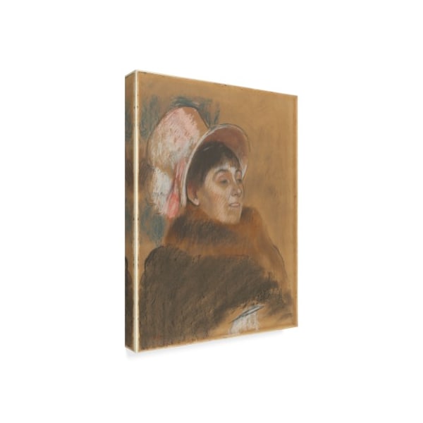 Edgar Degas 'Madame Dietzmonnin' Canvas Art,35x47